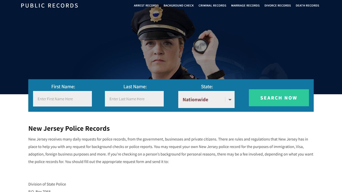 New Jersey Police Records | Get Instant Reports On People