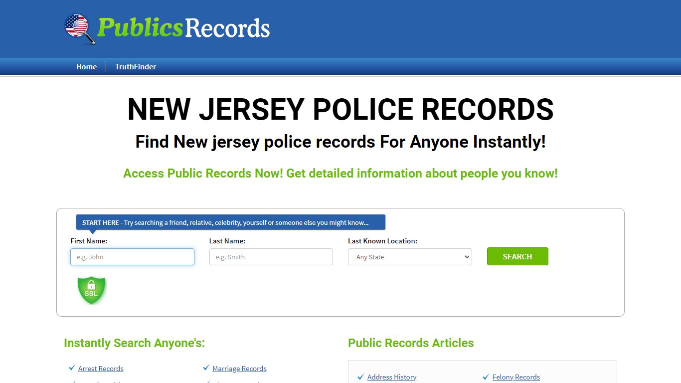 Find New jersey police records For Anyone Instantly!