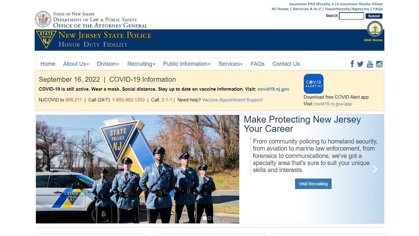 New Jersey State Police - Government of New Jersey